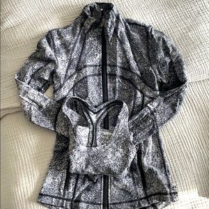 LuluLemon jacket and matching racer tank set